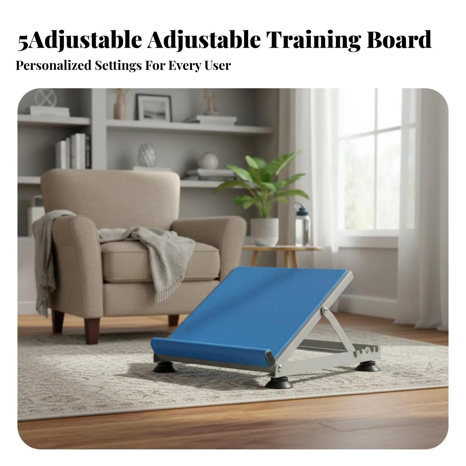 Stretching Board Adjustable Angle Calf and Hamstring Stretcher Non Slip Slant Board for Flexibility Training