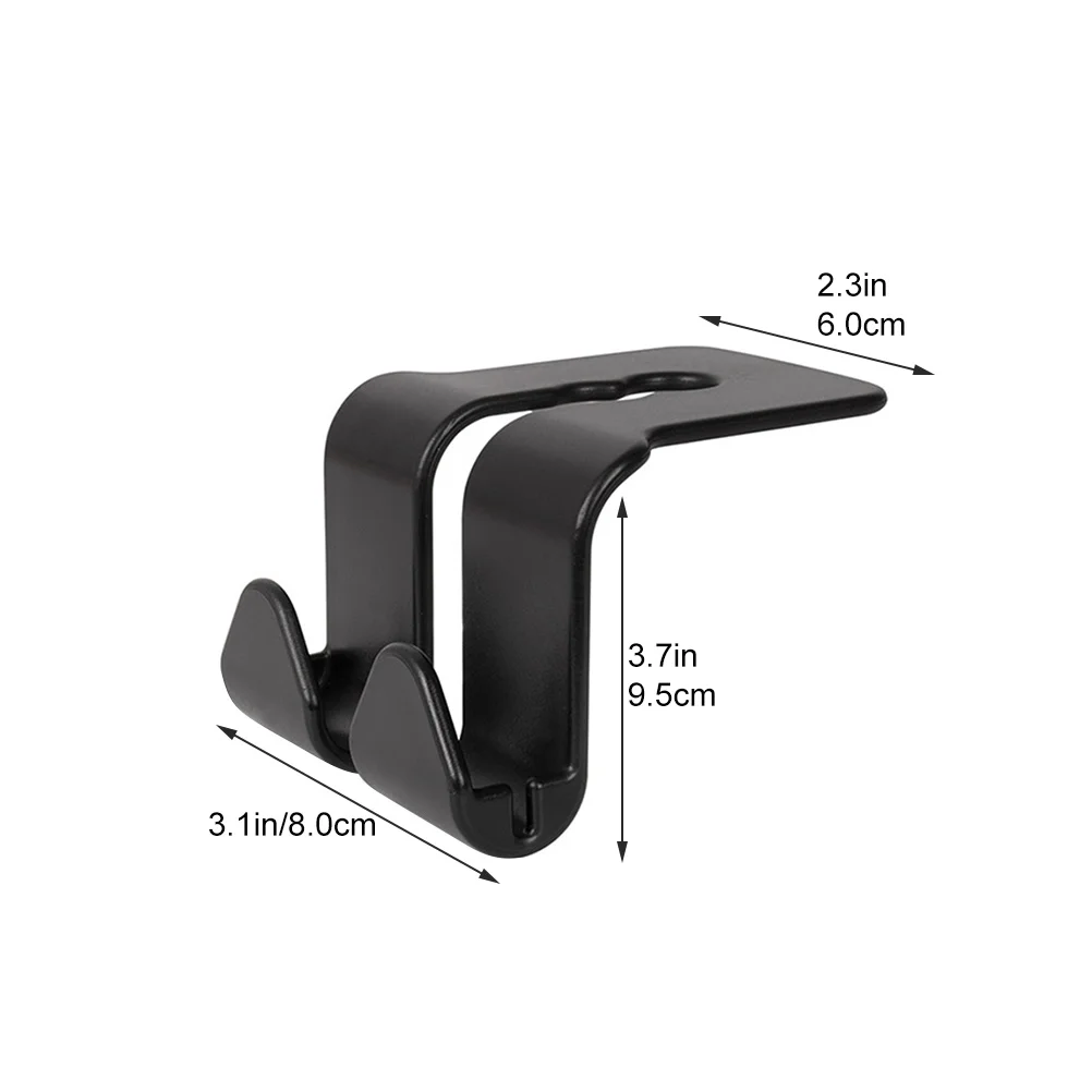 Vehicle Cell Phone Holder Car Backseat Hook up Hooks Bag Universal Headrest Automatic Black