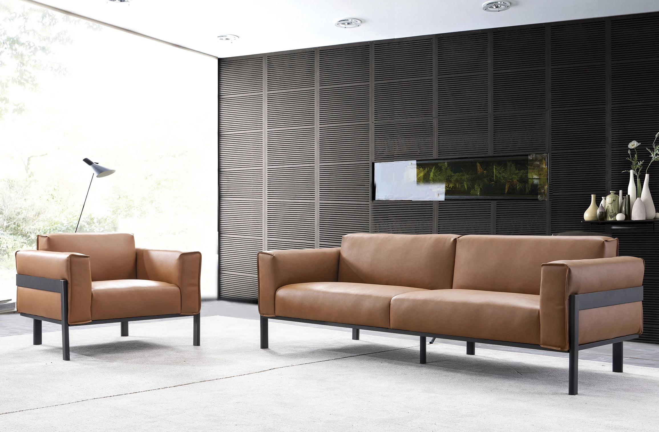 3 Person High Quality Modern Style VIP Boss Executive Leather Office Sofa for General Managerpromote sales
