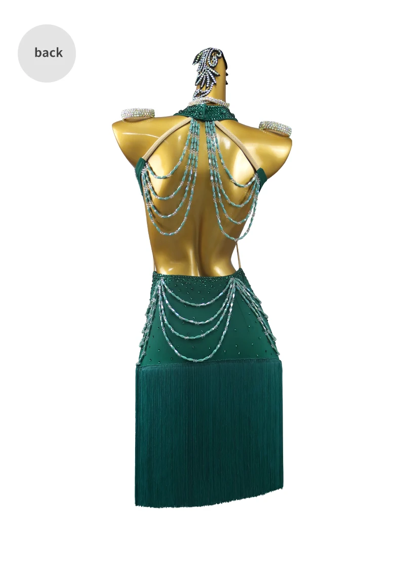 2026 Neues Latein-Tanzkleid Sportanzug Damen Ballsaal-Kleidung Senior Fransenrock Mädchen Wettbewerb Elegantes Auftrittskostüm – Detail 11