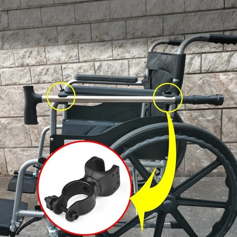 2/4Pcs Wheelchair Crutch Clip Holder Elderly Commuting Car Accessories 360 Degree Rotation Bicycle Flashlight Mount Holder