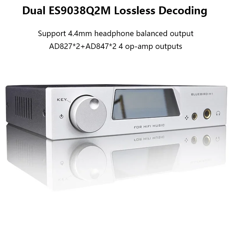 Audiofilski dekoder audio QCC5125 Bluetooth 5.1 podwójny ES9038Q2M DAC DSD512 dekoder HIFI konwerter cyfrowo-analogowy AMANERO USB