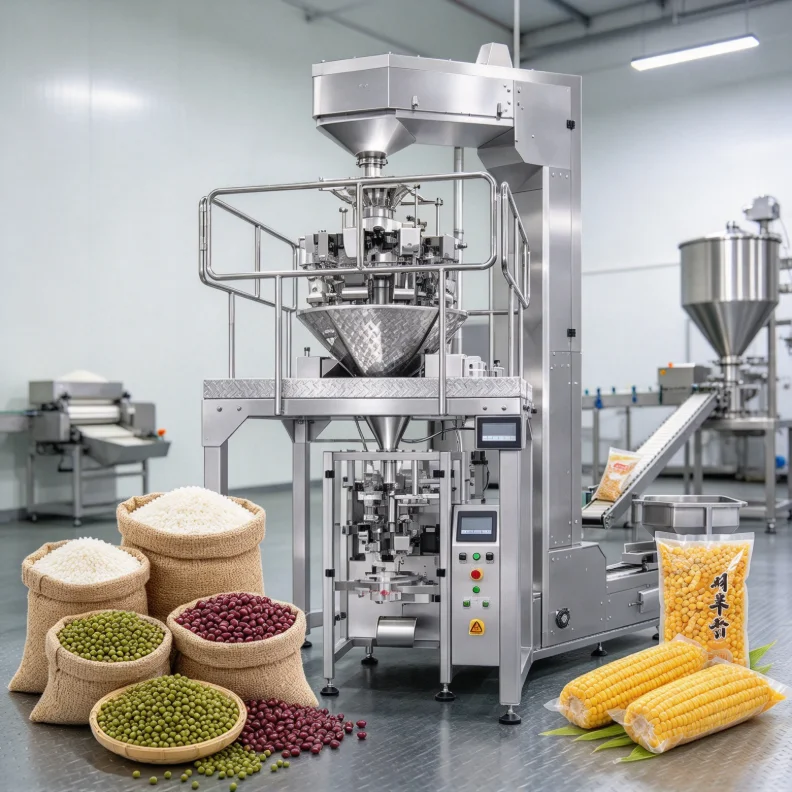 CE Approved Automatic Pneumatic Vertical Packing Machine Multifunctional Wrapping for Snack Nut Chemical Plastic Pouch