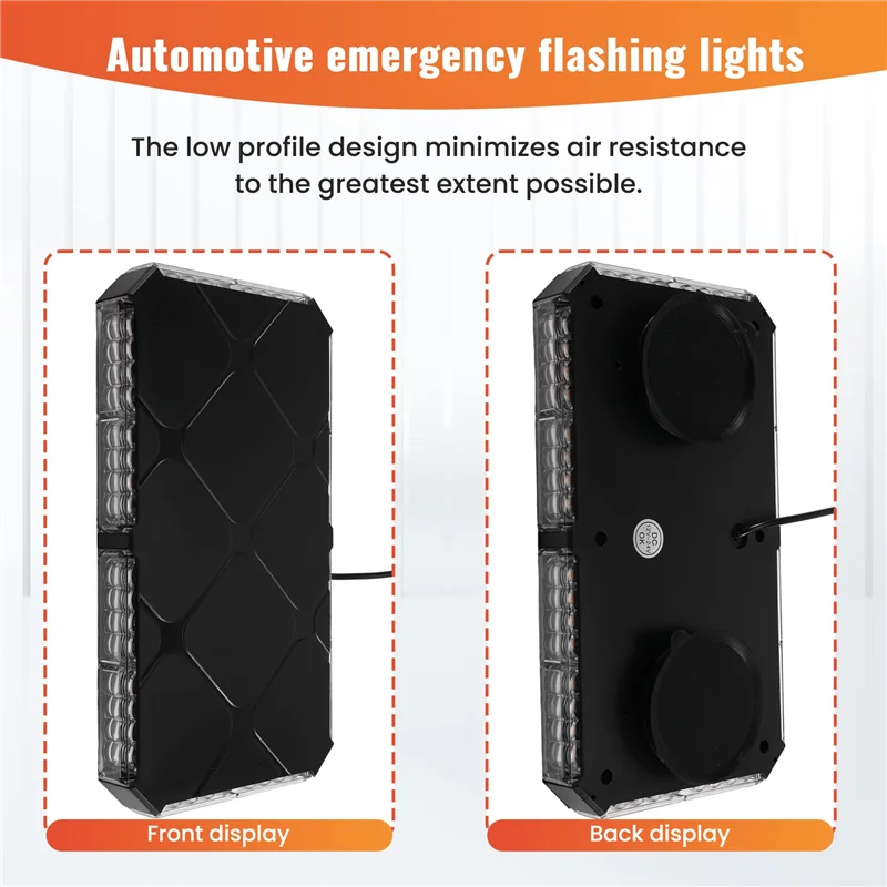 A03Z-LED Emergency Strobe Lights 11.5 Inch Roof Top With Magnetic Base 12-24V Warning Traffic Hazard Caution Light