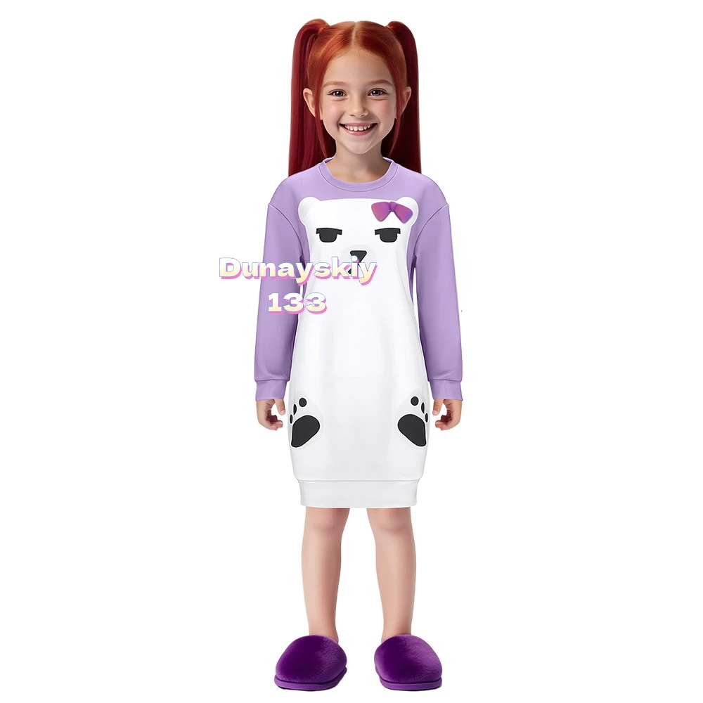 Zoey Rumi Mira KPop Demons Hunter Stroje Cosplay Spódnica dla Dzieci Fioletowa Koszulka Idealna dla Kobiet Dziewcząt Halloween Filmowa Gra Fabularna