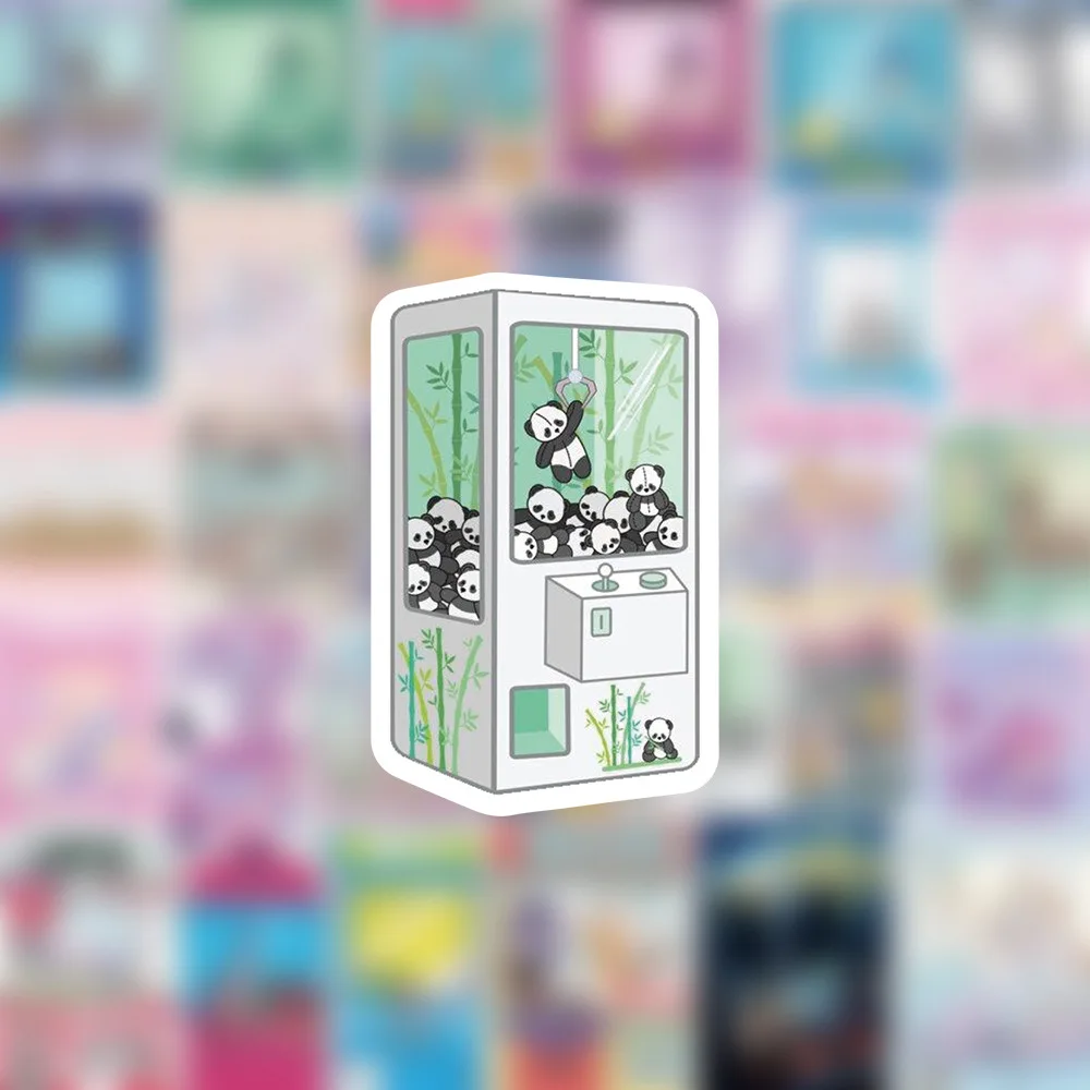 

54PCS UFO CATCHER Stickers Cartoon Creativity Doll Game Console Graffiti Decoration DIY Notebook Suitcase Guitar Phone Decals