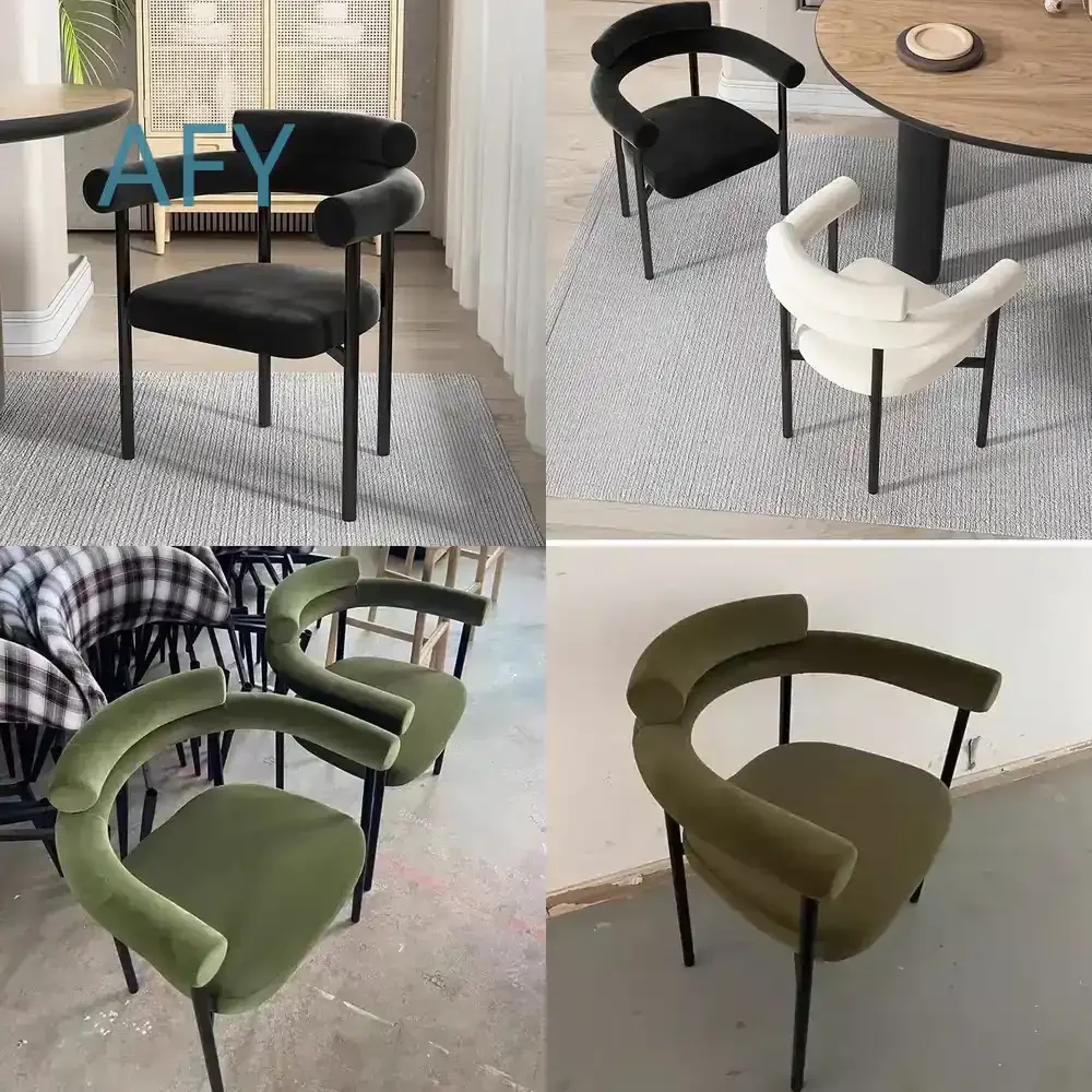 Cream-style Bedroom Vanity Chair Dressing Stool Light Luxury Home Casual Armchair Nordic Designer Dining Chair Accent