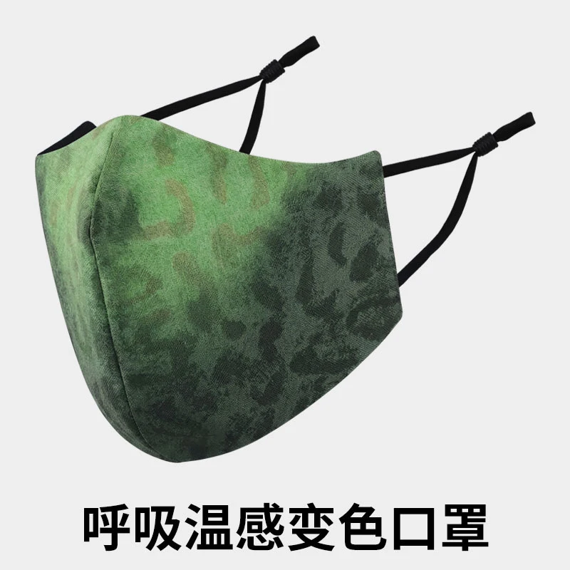 Thermochromic color-changing mask for outdoor sports, unisex, breathable, color-changing, ear-hanging mask
