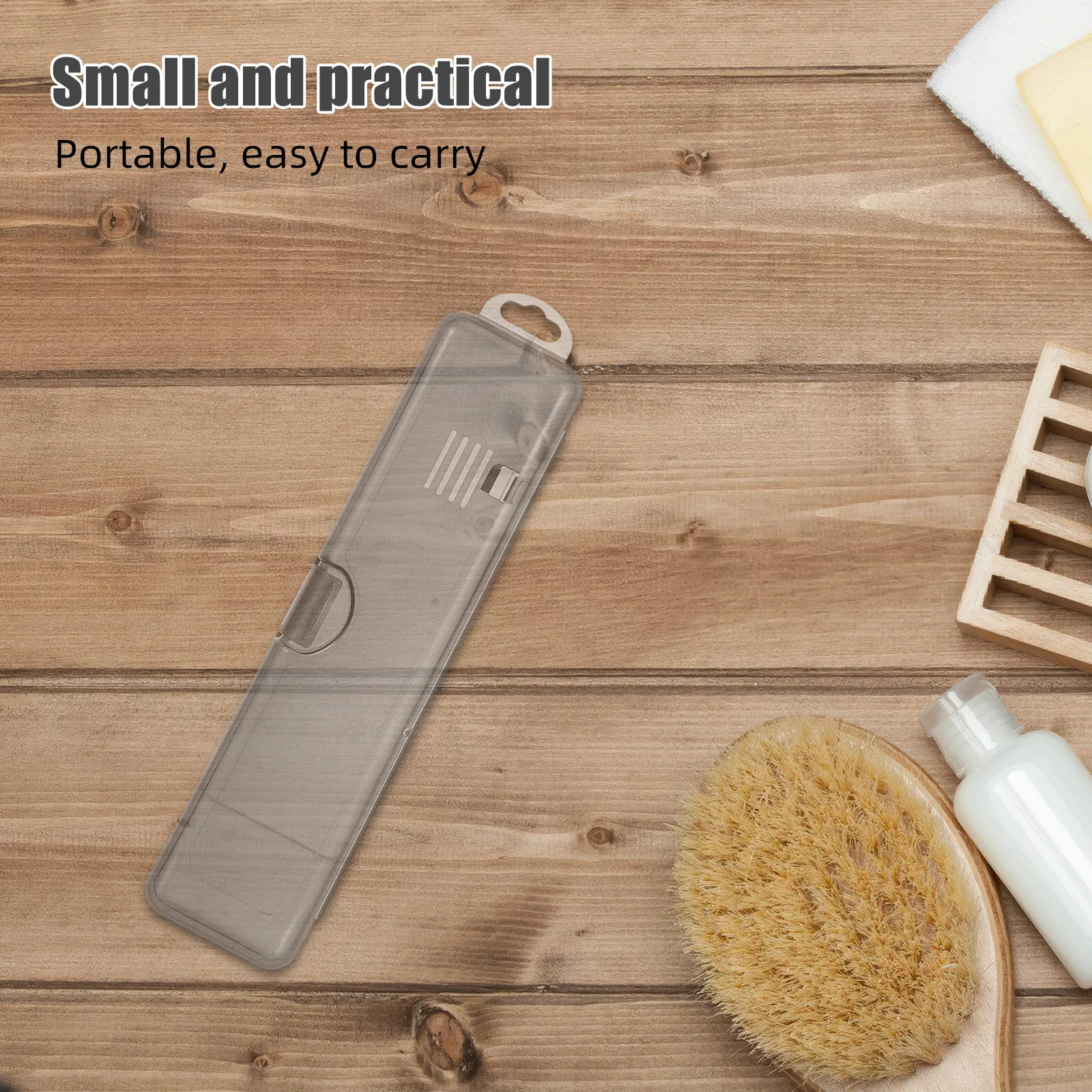 

Набор из 4 дорожных футляров для зубных щеток: прозрачные черные пластиковые портативные держатели с крышкой для удобного доступа и организации хранения