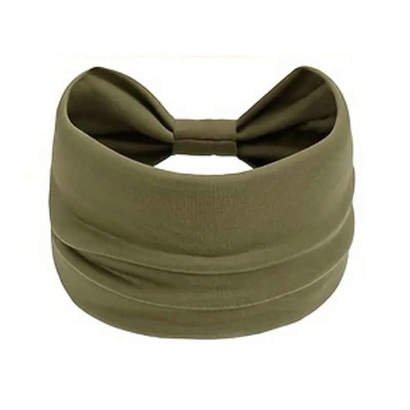 Neue Boho Einfarbig Breite Stirnbänder Vintage Knoten Elastische Turban Headwrap für Frauen Mädchen Baumwolle Weiche Bandana Haar Zubehör – Detail 14