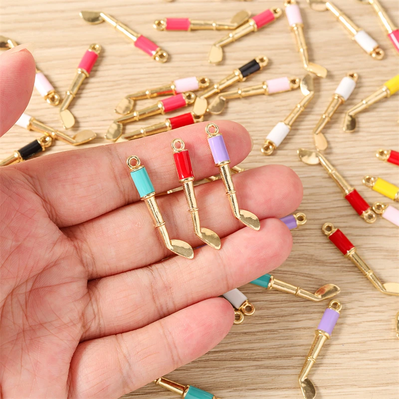 10pcs Cute Enamel Sports Golf Club Charms Pendants for Making Drop Earrings Necklaces Keychains DIY Crafts Jewelry Accessories