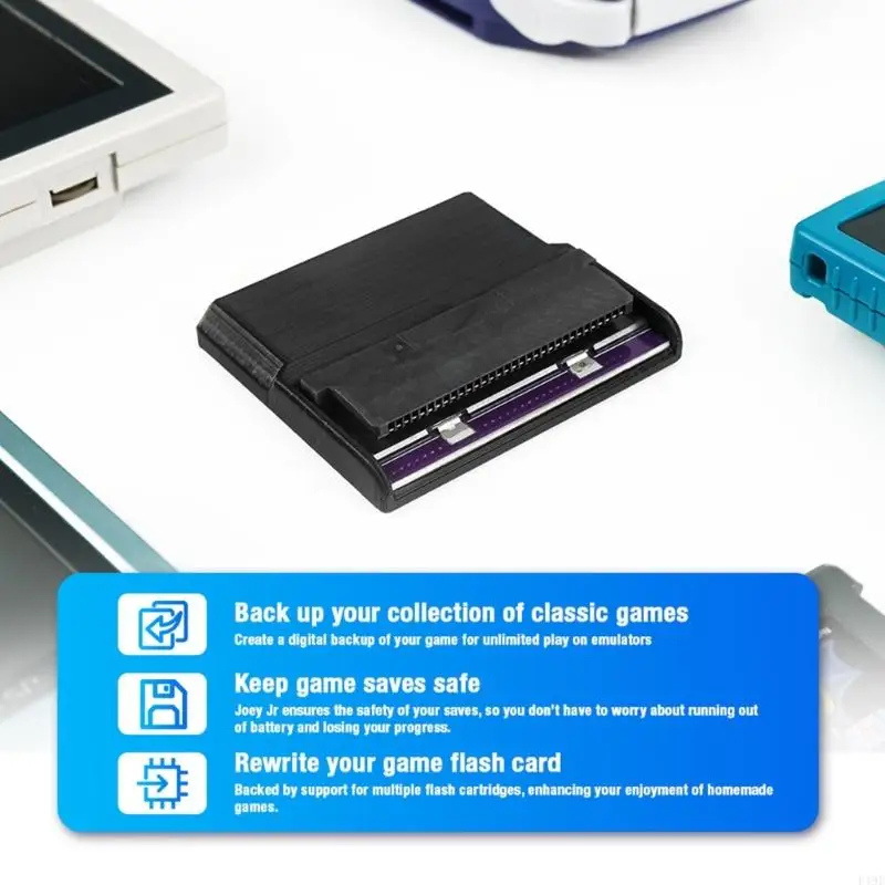 

Portable Game Card Reader Writer Game Cartridge Reader Backup Device High Speed Transfer Backup Files F19E