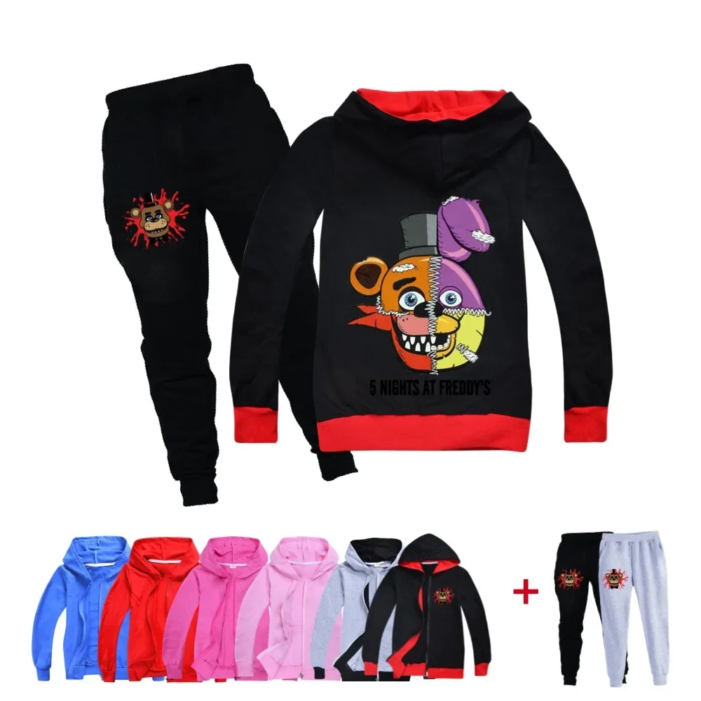 Fashon New Children clothes Jacket Kids  Boys' Autumn Clothes Girls 5 Nights At  Hoodies Pants 2pcs Sets1239 clothes girls