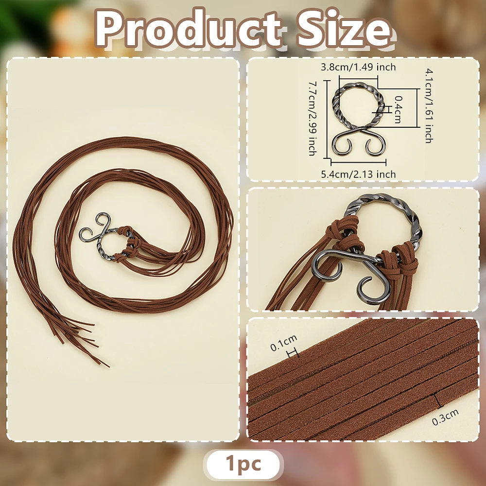 Troll Belt Imitation Leather Belt Long Rope for Medieval Costume Role Play Outfit Accessories
