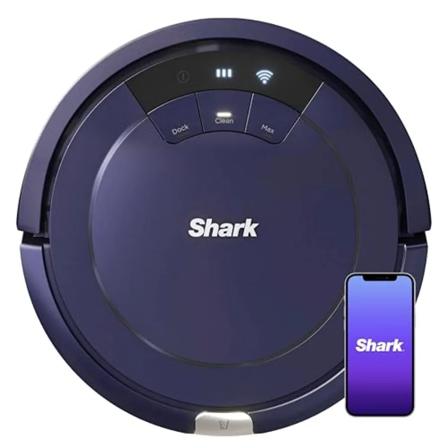 RV765 ION Robotic Vacuum Wi-Fi Connected 120min Runtime Compatible with Alexa Multi-Surface Cleaning Deep Royal Blue Renewed