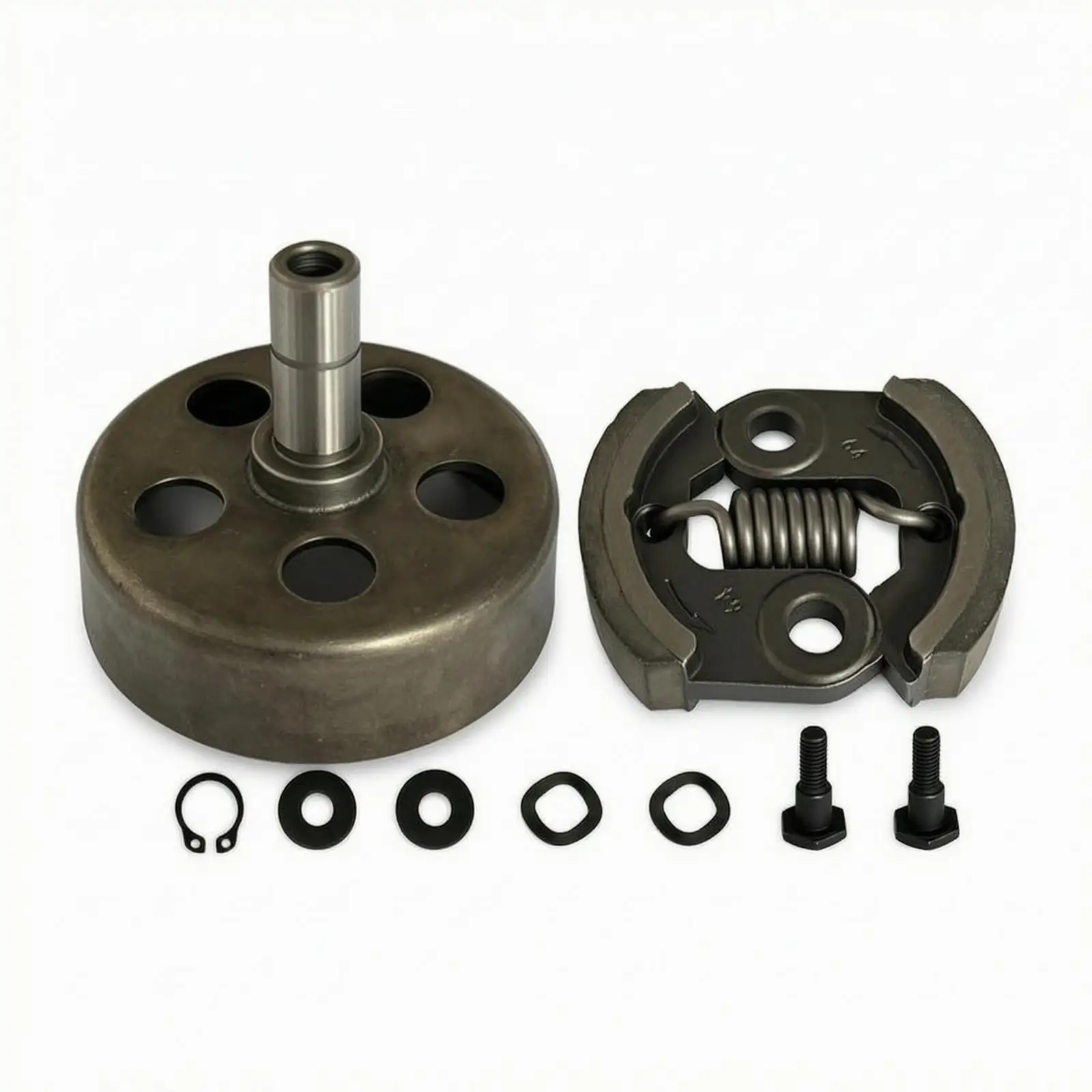 Coupling assembly, metal coupling with mounting holes, compatible