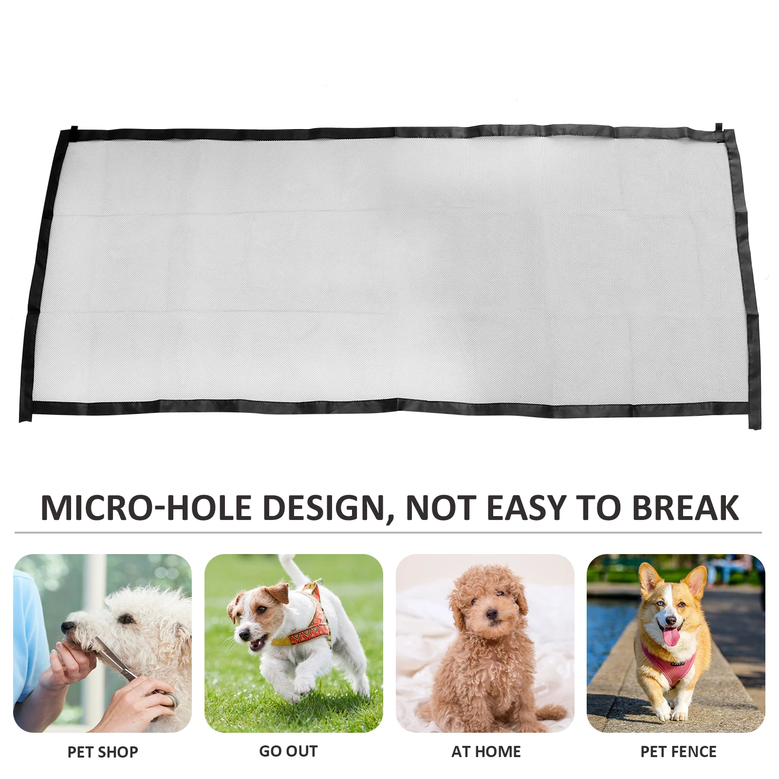 

2Sets Foldable Dog Isolation Fence Durable Safety Gate Easy Storage Pet Barrier Black For Indoor Outdoor Use Safe Dog Enclosure