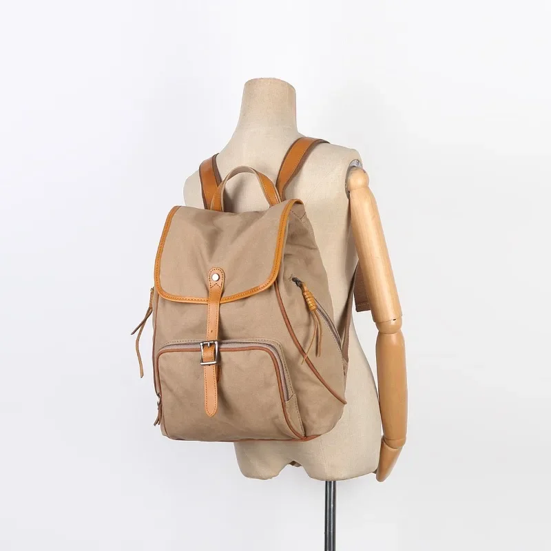 Leisure niche backpack, fashionable and versatile women's bag, student backpack, large capacity canvas backpack