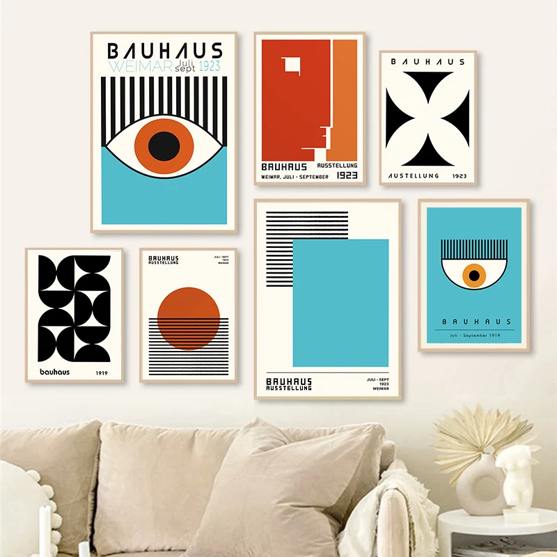 Bauhaus Geometric Abstract Minimal Wall Art Prints Aesthetics Posters Nordic Pictures Bedroom Living Room Decor Canvas Painting