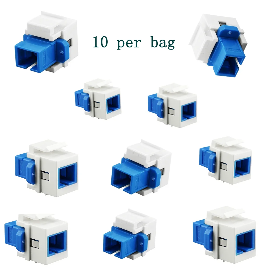 Adaptor Modul Serat Optik Keystone Jack SC SC F/F Keystone Module Coupler Untuk Kotak Pemasangan Terminal Panel Dinding