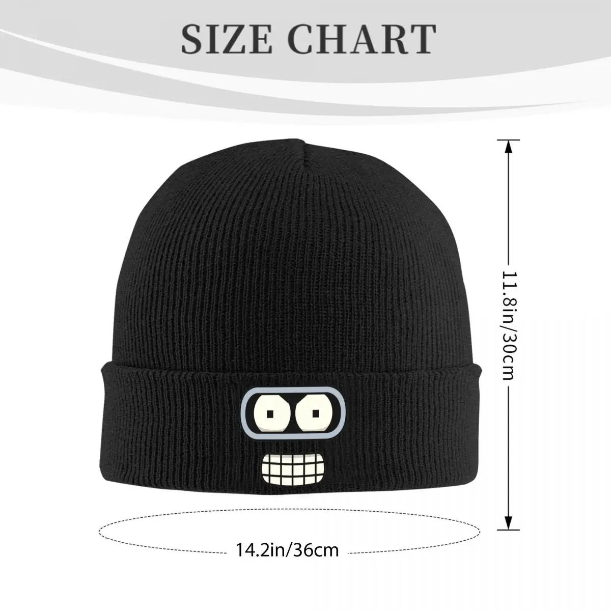 Bender Gezicht Gebreide Muts Voor Dames Mannen Mutsen Wintermuts Acryl Futurama Haak Caps