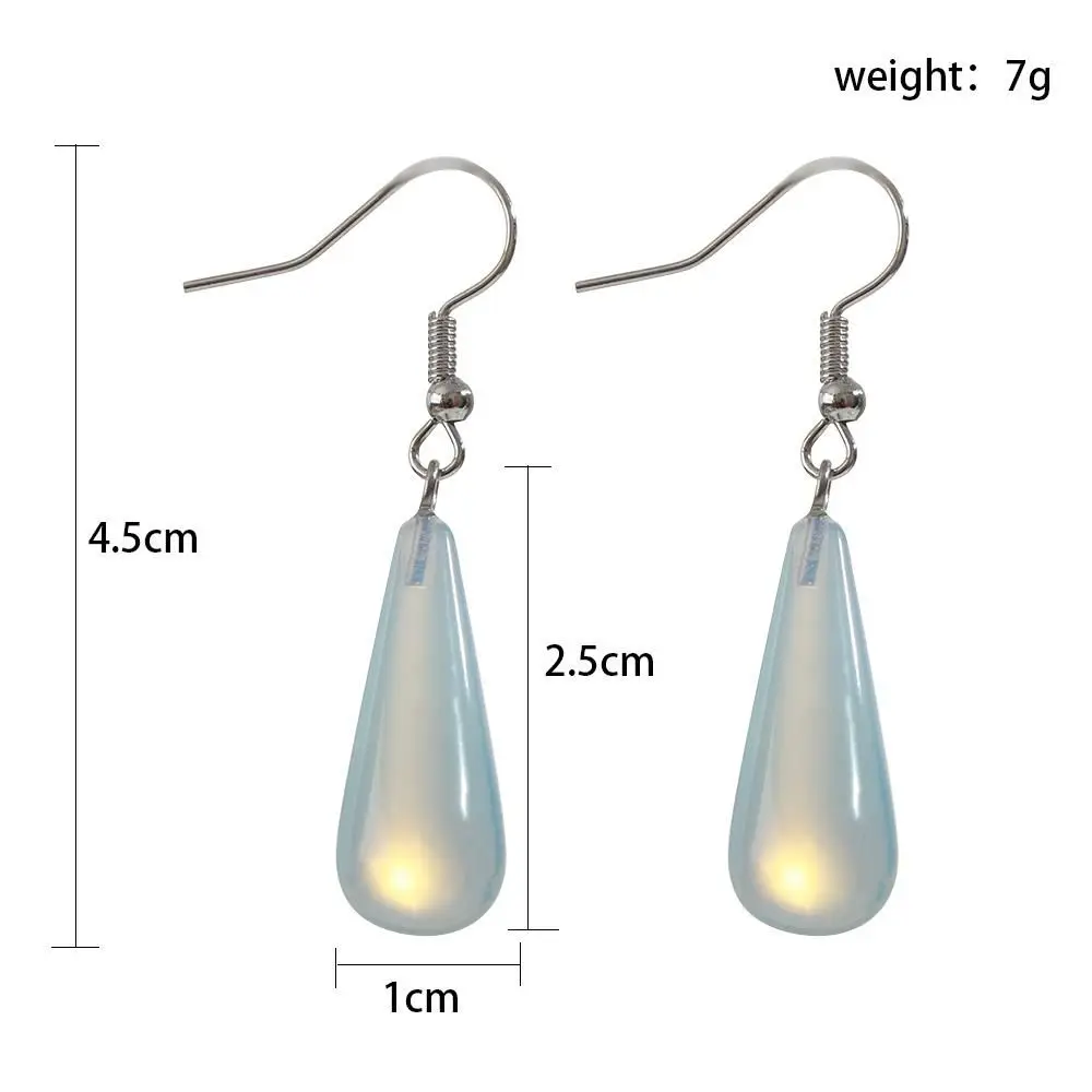 1 Pair Trendy Opal Hook Earrings Fashion Jewelry Women Girl Gift