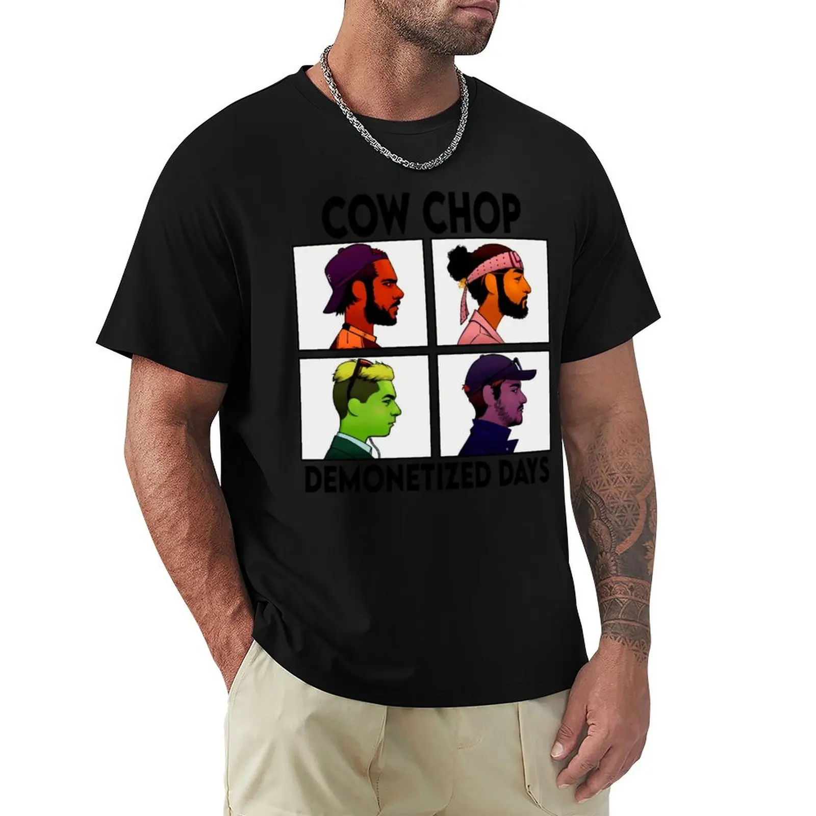 cow chop Demonetized Days (2) T-Shirt Plus Size Basic Short Sleeve Top