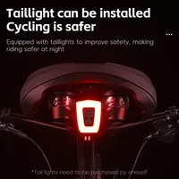 Bicycle Seats Pu Leather Mountain Road Bike Saddle with Rear Light Comfortable Shock-Absorbing Saddle Bicycle Parts