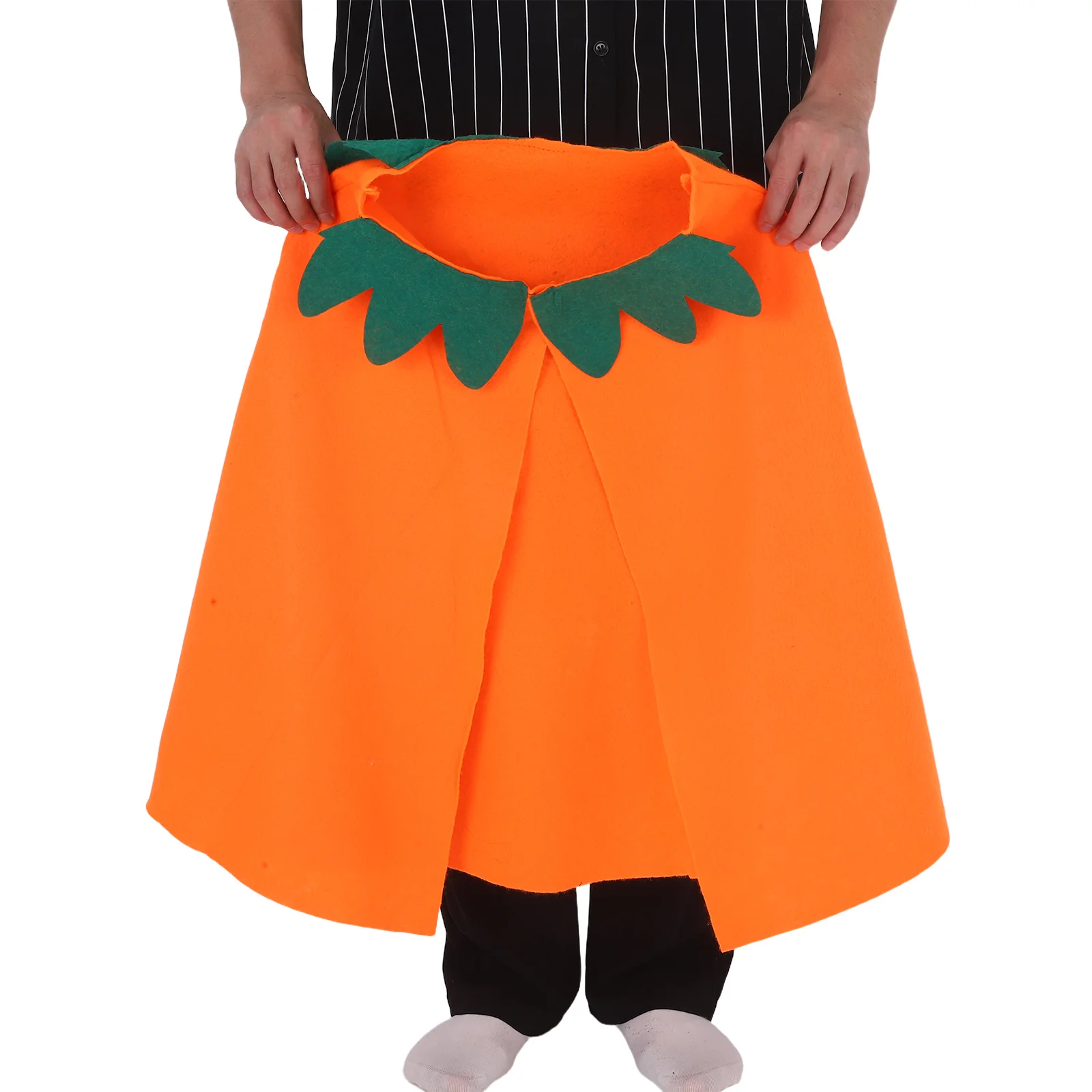 Kürbis Umhang Set Orange Cape Stirnband Stoff Umhänge Mädchen Kind Party Zubehör Kleidung Halloween Kostüm