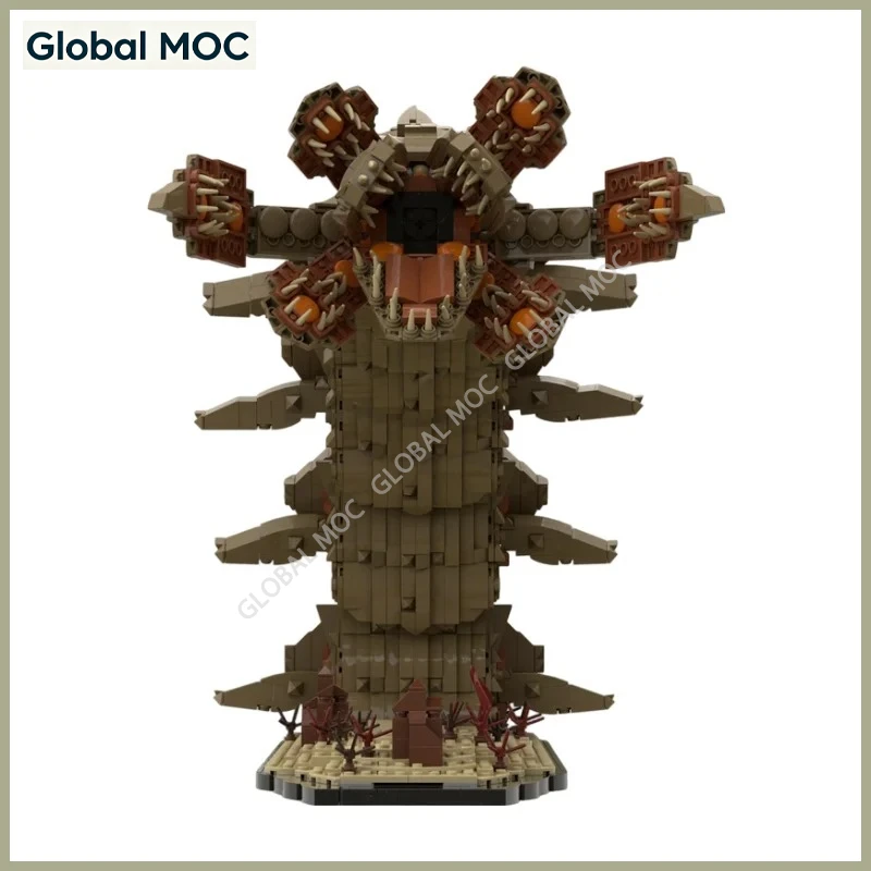 Giant Alien Arthropod Nest Beast MOC Blocks Mysterious Alien Creature Habitat Diorama, Creative DIY Assembly Brick