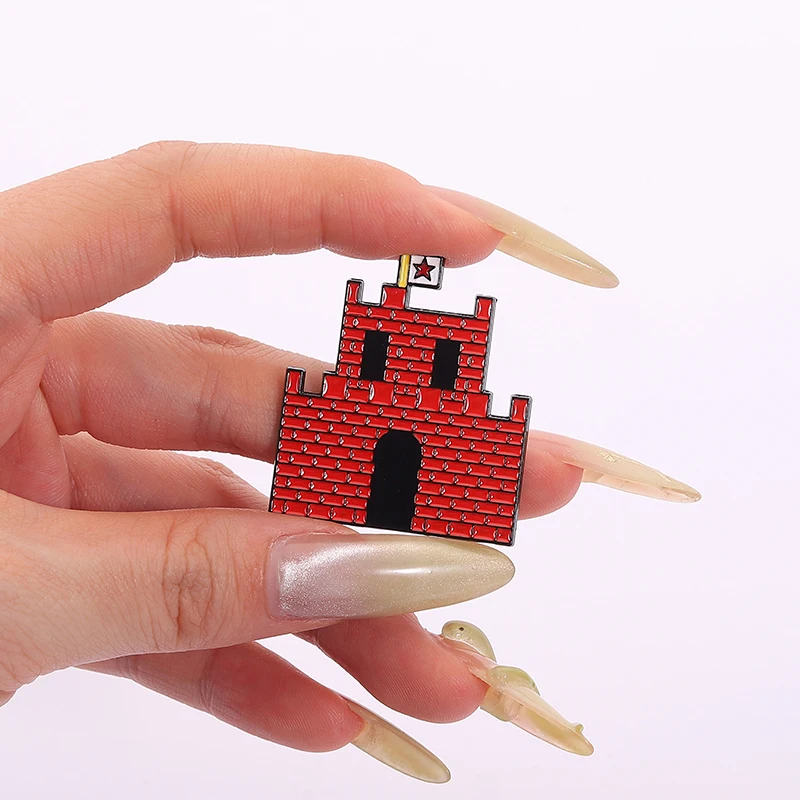 الألعاب الكلاسيكية إلهام المينا دبابيس الأحمر بكسل منزل شارة التلبيب الملحقات على ظهره الملابس دبابيس مجوهرات هدية للأصدقاء #2