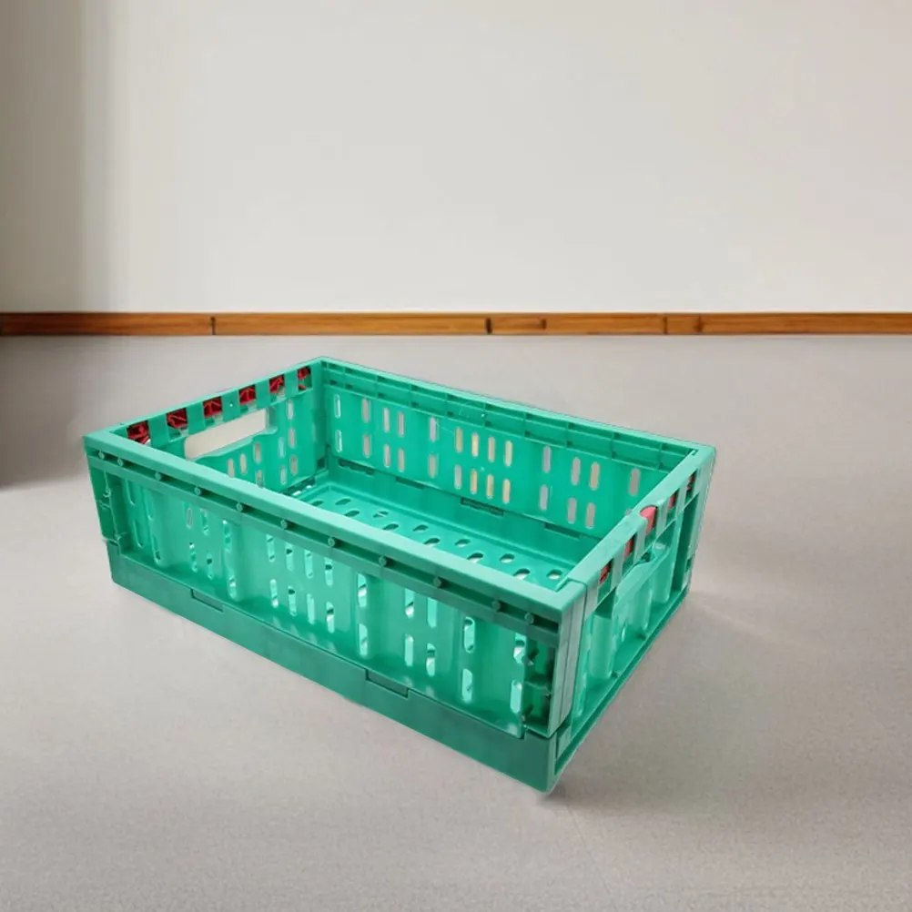 

1pcs Foldable Storage Box Large Capacity Mesh Design Vegetable Fruit Basket Hamper Collapsible Container Plastic Crates