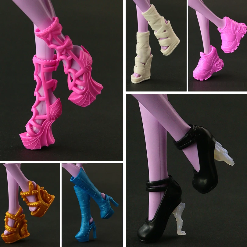 Новые красочные аксессуары 2026 года: оригинальные туфли для кукол Monster High, модные туфли в форме зонта, 17 моделей в наличии