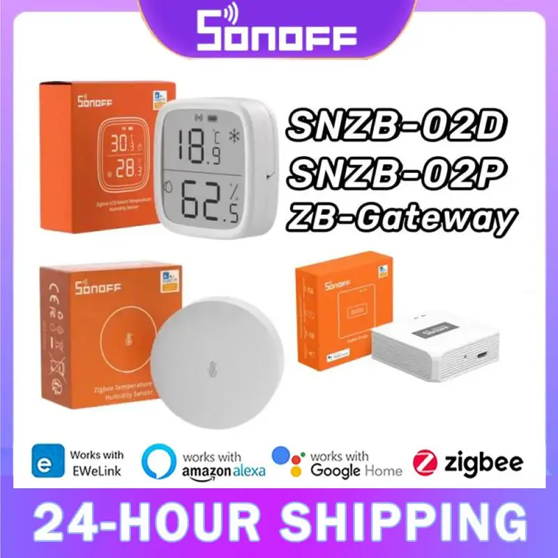 

Смарт-датчик температуры и влажности SONOFF SNZB-02D P/ZBMINIL2/Gateway Zigbee, ЖК-дисплей, удаленный мониторинг через Ewelink Alexa Google Home