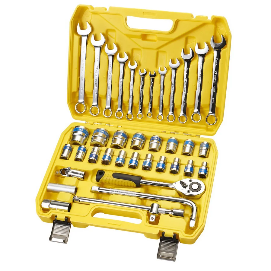 High Quality Cr-V Multisize Socket Set Modern Combination Ratchet Bit Customizable DIY Home Repair Tool Sets with OEM Hard Case