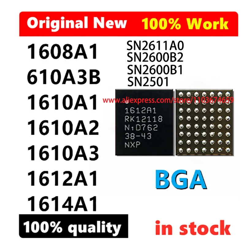 10 Pz U2 Ricarica USB Tristar IC 610A3B 1610A2 1610A3 1612A1 1614A1 1616A0 1618A0 SN2501 SN2611A0 SN2600B1 BGA Per iPhone IC