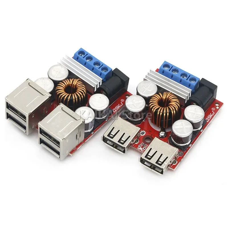 DC-DC Vehicle Charging Board 8V-35V 5V 8A Power Supply Depressurization Module 2 4 port USB Output mobile Charger