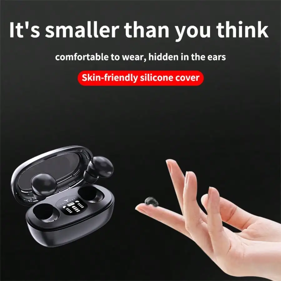 Comfort Over-Ear Wireless Headphones, Fashion Black Appearance with Digital Display, Premium Microphone for High-Quality Hands-Free Calls