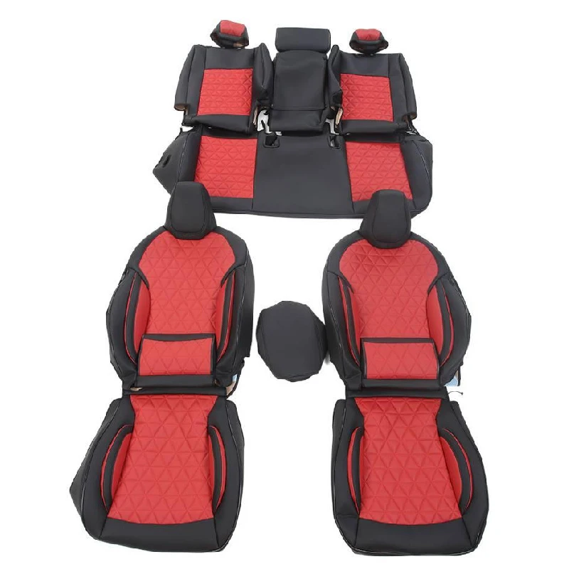 

Fully Enclosed Leather Luxury Car Seat Cover Cushion Touch Resnt Dirt Resnt All-Season 10-Piece Full Set