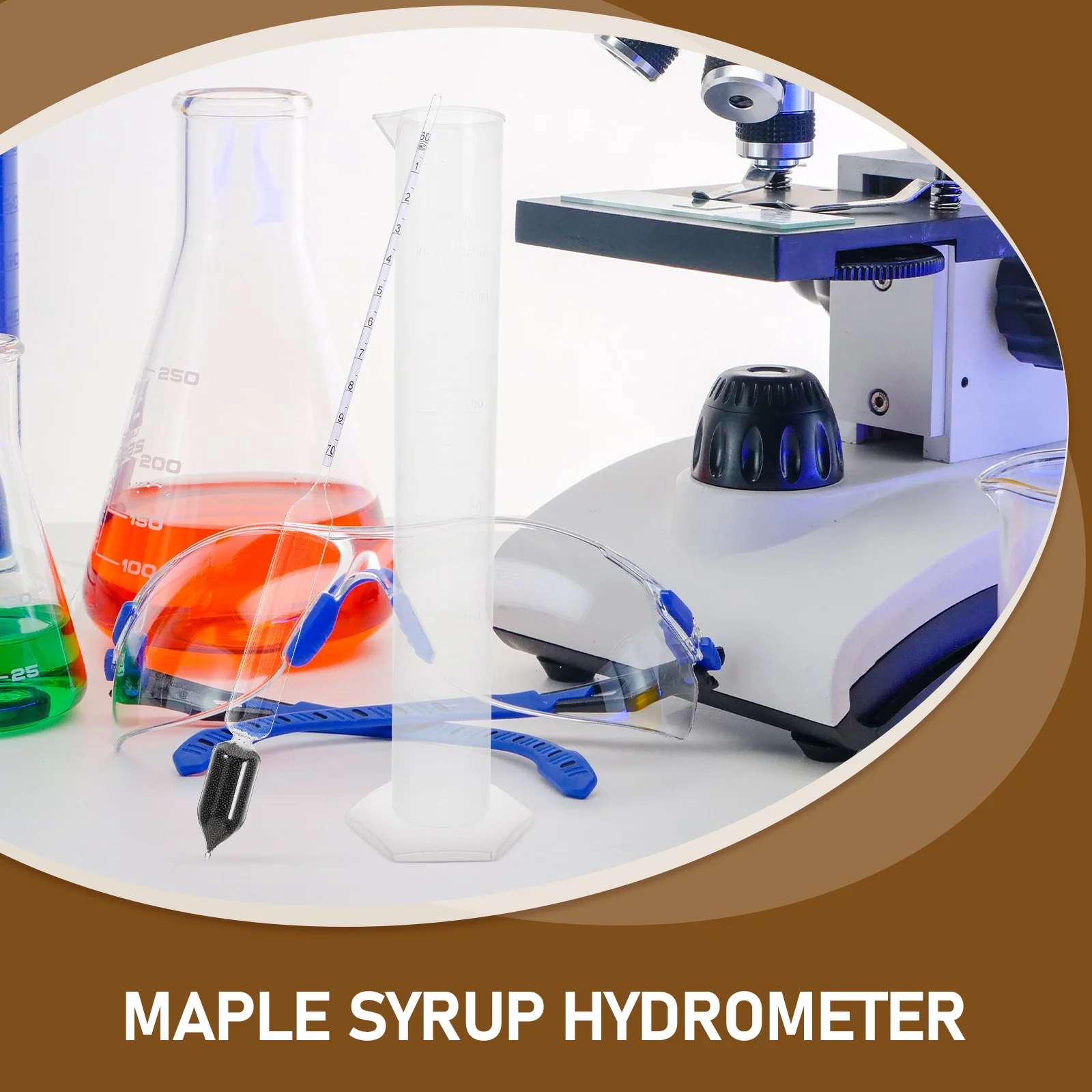 

1Set Glass Maple Syrup Hydrometer Precision Density Measuring Instrument for Syrup Tools Smooth Touch Surface Reliable