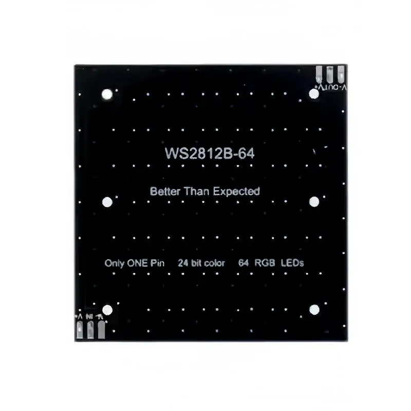 1PC WS2812 LED 5050 RGB 8x8 64-bit LED Dot Matrix Module Full-Color Driver Development Board For LED Lights【Homeclub】