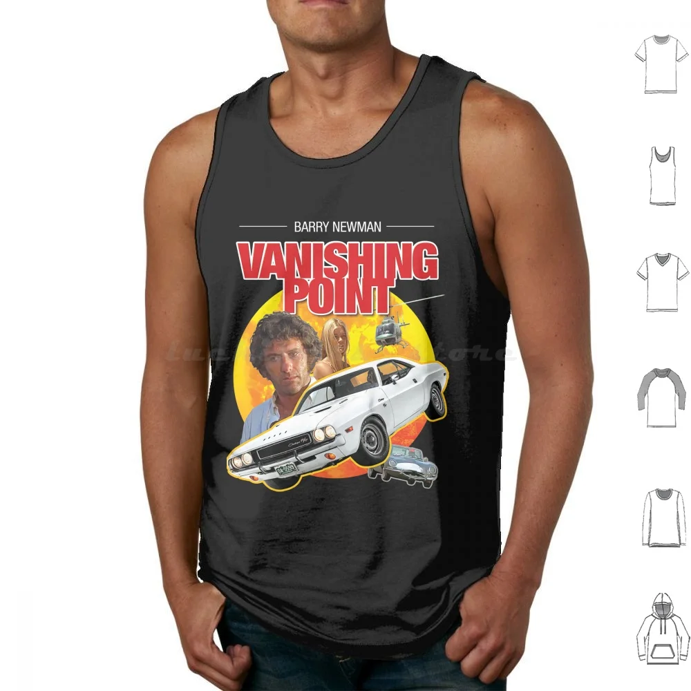 Vanishing Point Tank Tops Vest Sleeveless Canishing Point Kowalski Challenger Eleanor Muscle Cars Movie Classic Film Retro