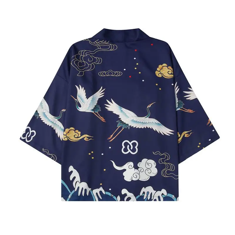 سترة رجالية صيفية فضفاضة على الطراز الصيني، رقيقة على الطراز القديم تشبه الجنية للزوجين Daoist رداء كيمونو