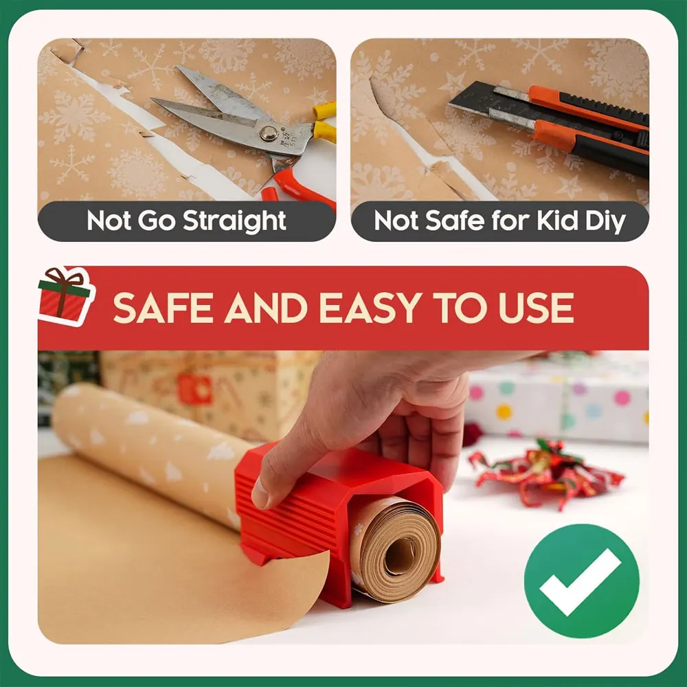 قطعة واحدة من قطع الورق لتغليف الهدايا، أداة قطع يدوية فعالة ومحمولة مناسبة لسكرابوكينغ وصنع تغليف الهدايا.