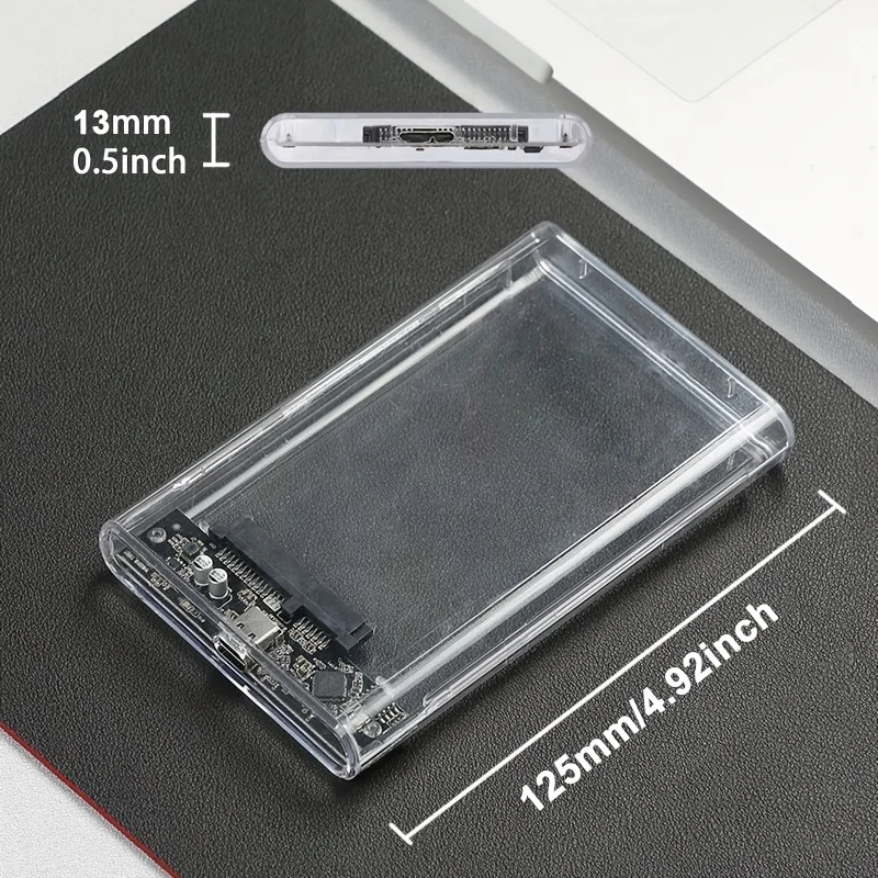 USB 3.0 Hard Drive Enclosure for 2.5 Inch SATA HDD/SSD-Supports 7mm & 9.5mm Drives, UASP Acceleration, for Laptop, PC, PS4, Xbox