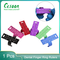 1Pc Dental Finger Ruler Colorful Aluminium Alloy For Endo Ring Rulers Span Root Canal Measurement Scale Dentist Instrument Tools