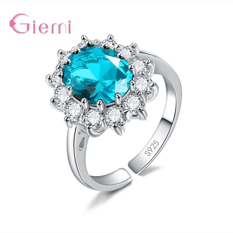 Women's 925 Silver Crystal Zircon Ring