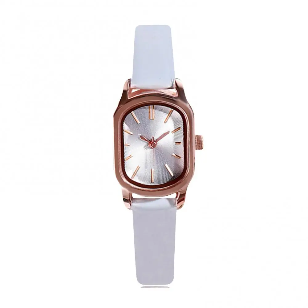 Retro Mulheres Relógio Casual Pequeno Quadrado Dial Quartz Analógico Relógio Escritório Relógio De Pulso Presente