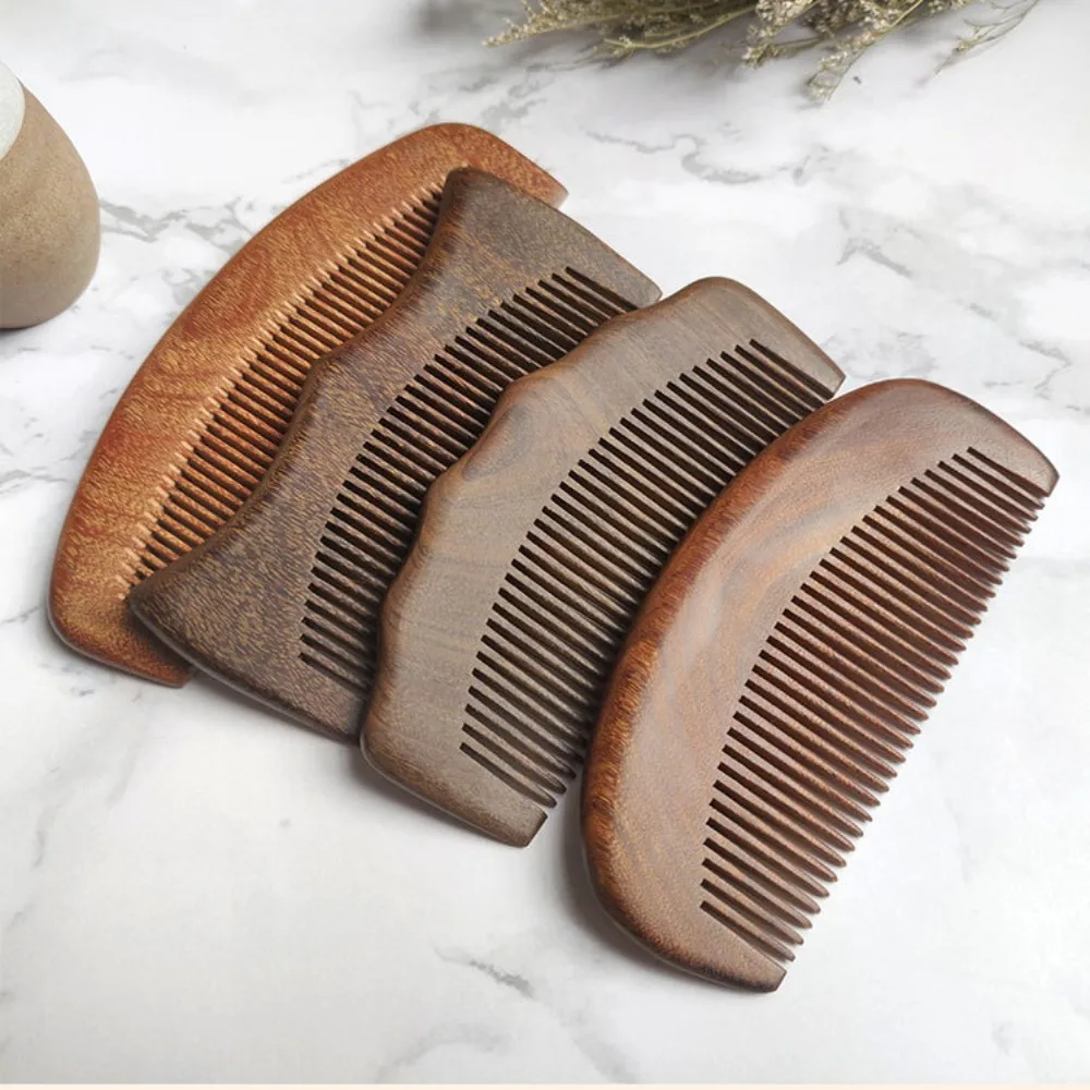 New Natural Labor Wooden Comb Anti-static Meridian Massage Massage Comb No-snags Curly Hair Wide Tooth Comb Women