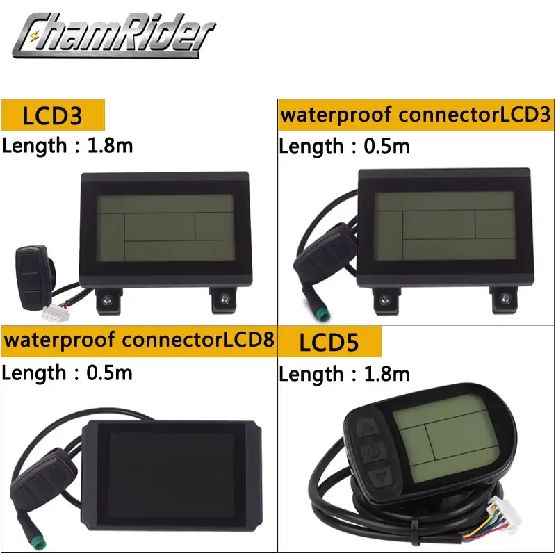 Misuratore LCD KT per bicicletta elettrica, Controller intelligente, pannello Ebike, Julet, impermeabile, LCD3, LCD8HU, LCD5, 24V, 36V, 48V